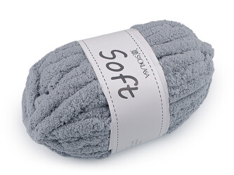 Pletací příze žinylková Soft 250 g - 1 ks - 23 šedá holubí