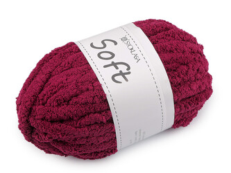 Pletací příze žinylková Soft 250 g - 1 ks - 25 vínová