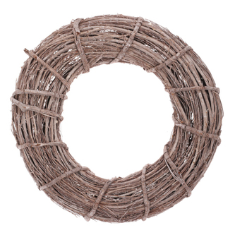 Věnec proutěný - pr. 40 cm, barva šedo-bílá