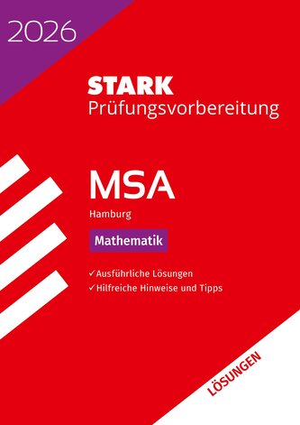 STARK Lösungen zu Mathematik - MSA 2026 Hamburg - Prüfungsvorbereitung