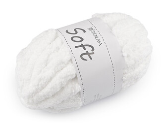 Pletací příze žinylková Soft 250 g - 1 ks - 20 bílá Pletací příze žinylková Soft 250 g - 1 ks - 20 bílá