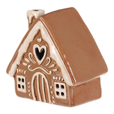 Domeček keramický - na čajovou svíčku, béžový