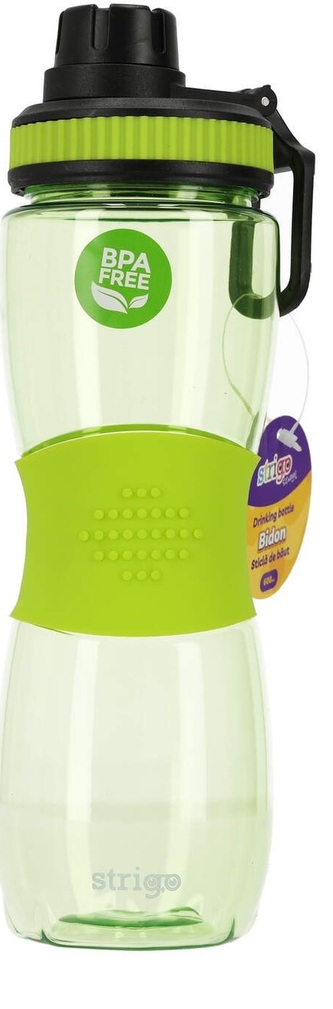 WPC Bidon na wodę Strigo z gumowym uchwytem zielony