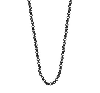 OPE1331-020-45 Černý ocelový řetízek ROLO délka 45 cm, šíře 2 mm