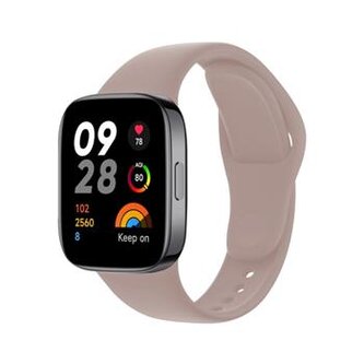 Fixed Silikonový řemínek Silicone Strap pro Xiaomi Redmi Watch 3, růžový