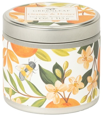 Vonná svíčka v plechové dóze Orange & Honey