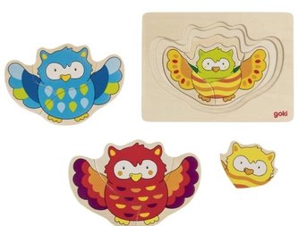 Puzzle warstwowe Sowy