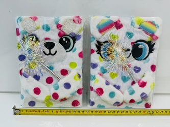 NOTES PLUSZOWY ZWIERZAK W KROPKI Z DŁUGOPISEM D45028