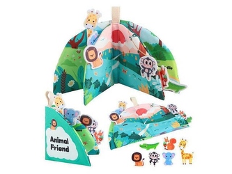 KSIĄŻECZKA MATERIAŁOWA ZWIERZĄTKA Z PISZCZKIEM