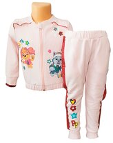 Dívčí tepláková souprava TLAPKOVÁ PATROLA s metalickými lampasy, růžová, velikost: 104