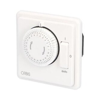 Hodiny spínací ORBIS ILUMATIC 248 D, analog., denní, bez zálohy, šedé, montáž do krabice
