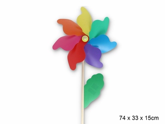 WIATRAK OGRODOWY DUŻY Z6184 DREWNIANY KIJ!!