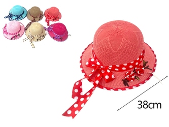 KAPELUSZ DZIEWCZĘCY Z KOKARDĄ Z9938