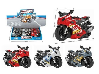 MOTOR ŚCIGACZ 3 KOLORY 14CM