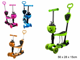 HULAJNOGA BIEDRONKA Z SIEDZENIEM I RĄCZKA ŚWIECĄCE KOŁA Z6479