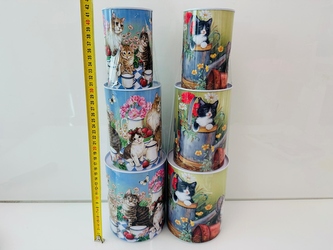 SKARBONKA METAL KPL.3 SZT KOTYKI Z9641