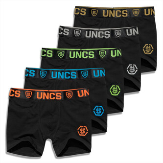 5PACK pánské boxerky UNCS černé (24Z207PSPP) 5XL