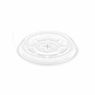 Víčko (rPET) s křížovým otvorem pro kelimek Ø78mm [50 ks]