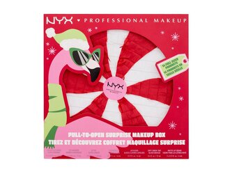 NYX Professional Makeup Fa La La L.A. Land lesk na rty 5 ks + rtěnka 3 ks + tvářenka 1 ks + olej na rty 1 ks + rozjasňovač 1 ks + paletka očních stínů + houbička na make-up 1 ks + pilník na nehty 1 ks