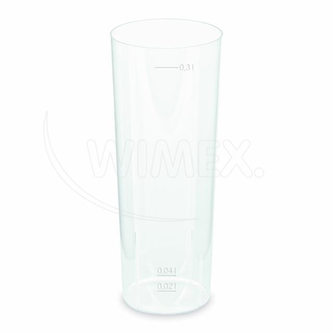 Kelímek vratný (PP) opakovaně použitelný Longdrink Ø59mm 2cl/0,3L [10 ks]