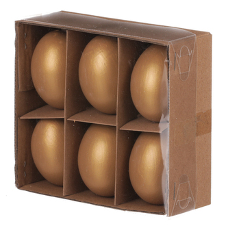 Vajíčko pravé - zlatá barva, cena za balení (6 ks)