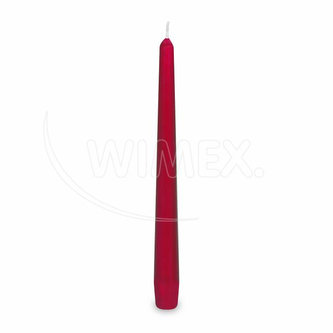 Svíčka kónická bordová Ø23 x 245 mm [10 ks]