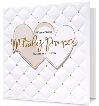 Karnet Ślub Gold, pikowany UK-GOLD-14