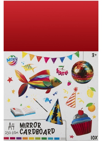 Barevné zrcadlové papíry  A4, 250 gms, 10 listů