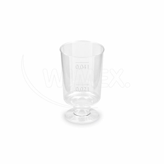 Kelímek krystal (PS) na stopce Ø38mm 2cl/4cl [20 ks]