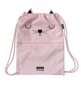 Worek z kieszonką na suwak Kot BB Friends
