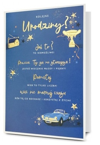 Karnet B6 HM-200 Urodziny męskie HM-200-2977