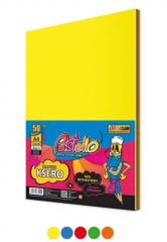 Papier ksero A4 160g 5 kolorów 50 arkuszy