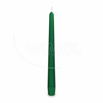 Svíčka kónická tmavě zelená Ø23 x 245 mm [10 ks]