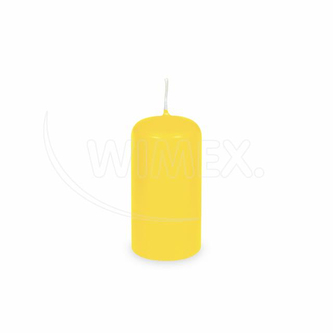 Svíčka válcová žlutá Ø40 x 80 mm [4 ks]