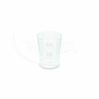 Kelímek vratný (PP) opakovaně použitelný Ø43mm 2cl/4cl [50 ks]