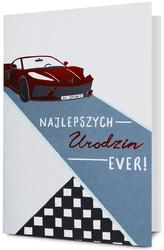 Karnet B6 HM-200 urodziny meskie auto, miedziane HM200-3025