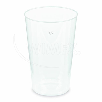 Kelímek vratný (PP) opakovaně použitelný extra-silný Ø93mm 0,5L [12 ks]