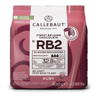 Čokoláda ruby RB2 0,4kg 32,8 % - Callebaut