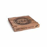 Krabice na pizzu (mikrovlnitá lepenka) H4 kraft s potiskem 29 x 29 x 4 cm [100 ks]