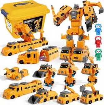 Pojazdy budowlane magnetyczne 24el