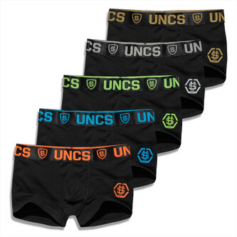 5PACK pánské boxerky UNCS černé (24Z287PSPP) XL