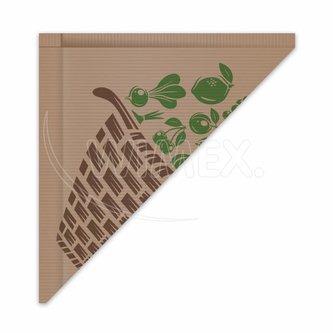 Papírový kornout hnědý 37 x 37 cm `1,5 kg` vázaný [1000 ks]