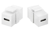 Goobay Keystone Modul USB-C female - USB-C female Gen 2 (10Gbit/s) bílý