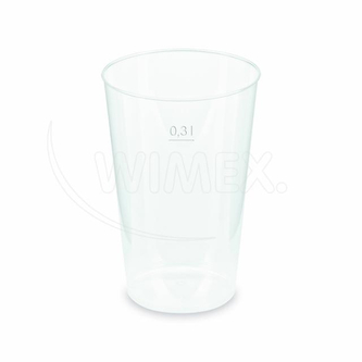 Kelímek vratný (PP) opakovaně použitelný extra-silný Ø80mm 0,3L [15 ks]