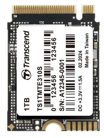 Transcend MTE310S 1TB SSD disk M.2 2230, NVMe PCIe Gen4 x4, 3D TLC, DRAM-less, 5000MB s R, 3500MB s W Transcend MTE310S 1TB SSD disk M.2 2230, NVMe PCIe Gen4 x4, 3D TLC, DRAM-less, 5000MB s R, 3500MB s W