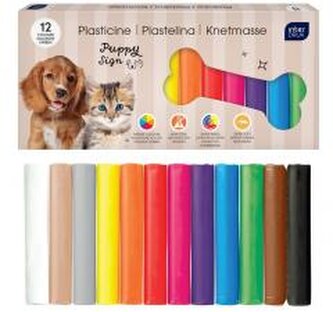 Plastelina 12 kolorów Puppy Sign