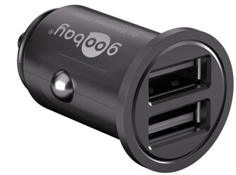Goobay Napájecí 12/24V autoadaptér na 2x USB 4,8A černý