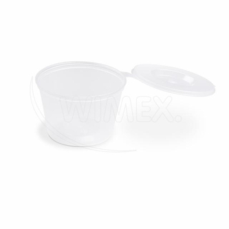 Dresinková miska (PP) s víčkem průhledná Ø70mm 120ml [50 ks]