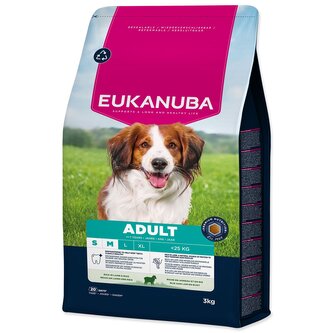 Krmivo EUKANUBA Adult Small and Medium breed rich in lamb 3 kg