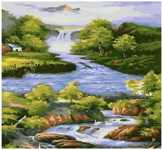 Malowanie po numerkach 40x50cm Rzeka, Norimpex